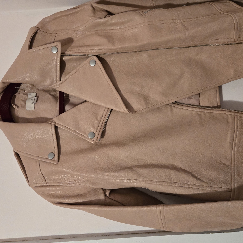 LOFT Tan Lightweight Shirt Jacket with Tailored Lines